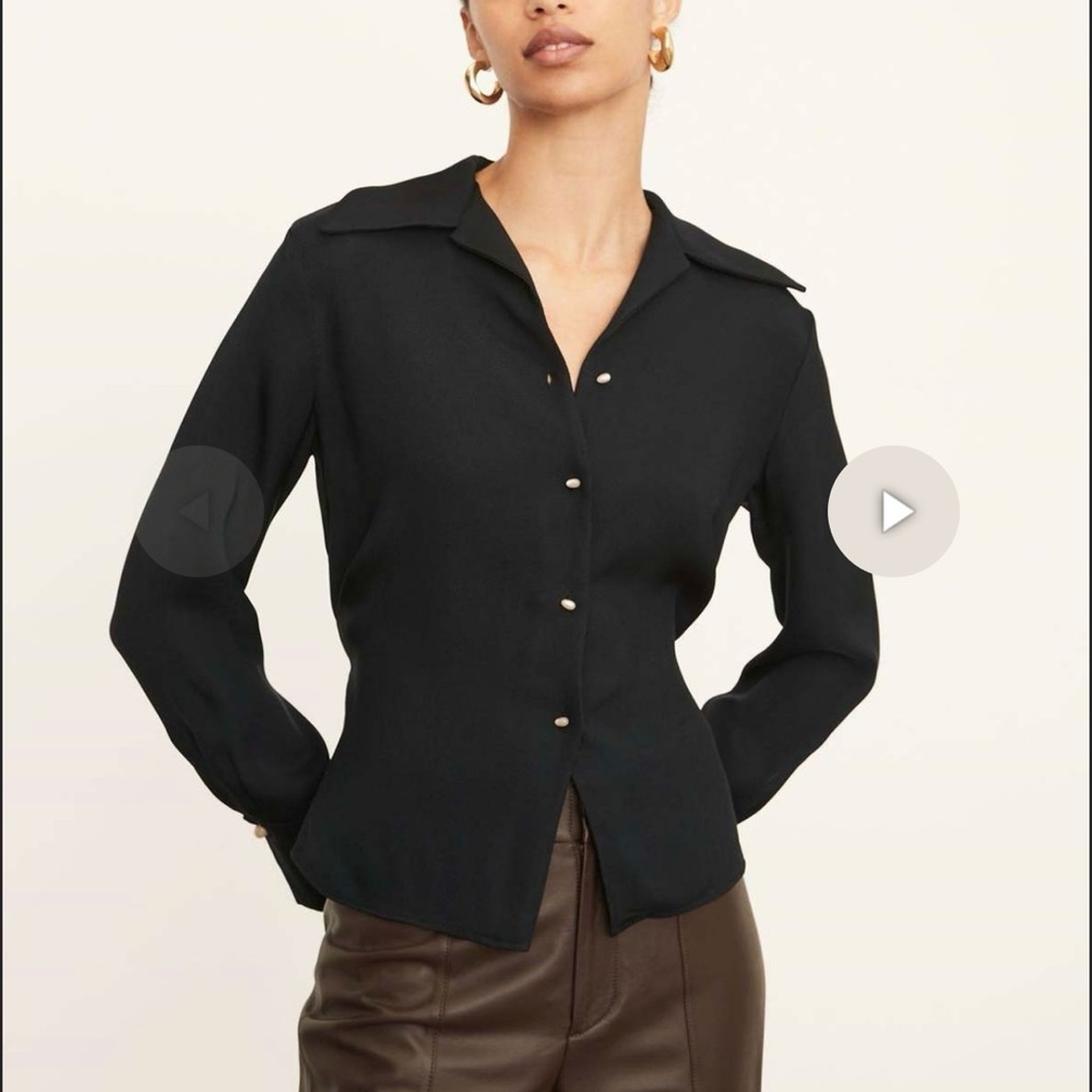 Vince Black Button Down Shirt